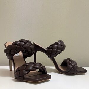 Steve Madden Dark Brown Braided Heels